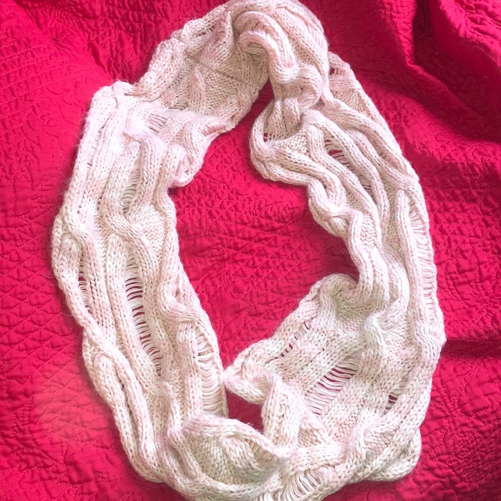 Light Pink Infinity Knit Scarf